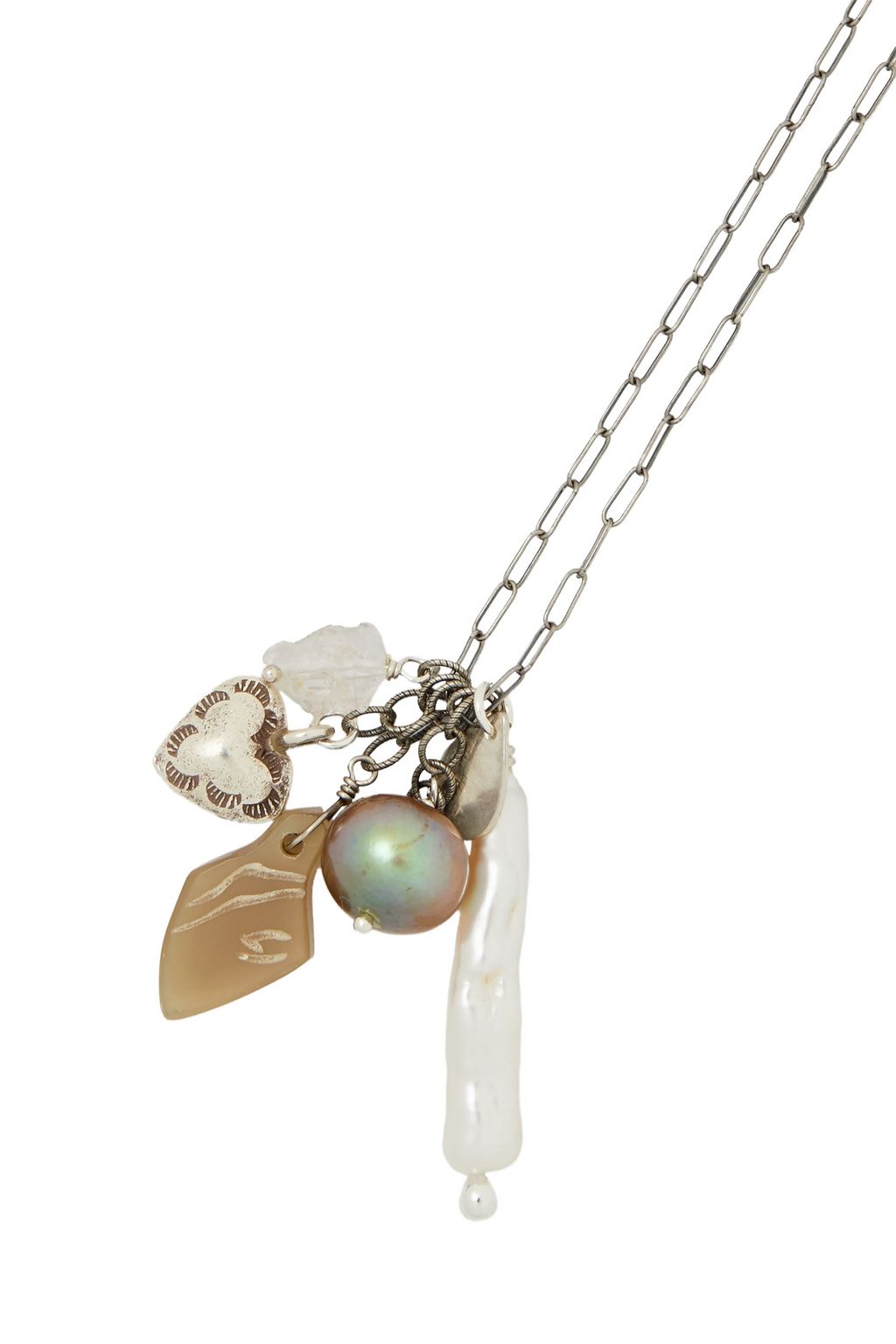 CHAN LUU Sterling silver multi-stone necklace