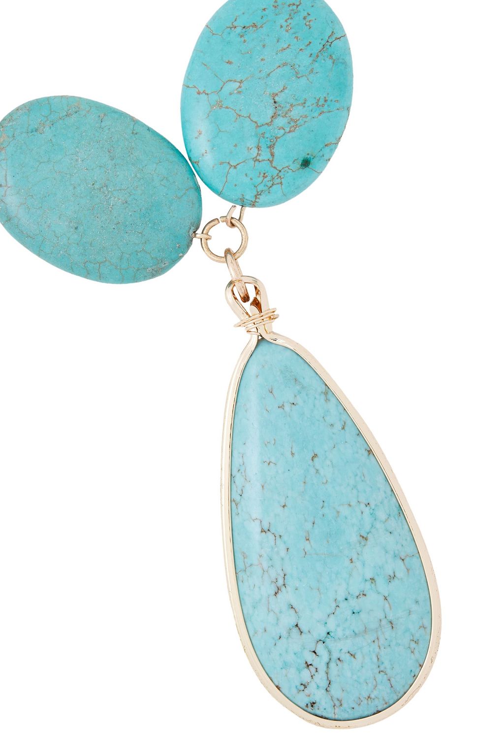 KENNETH JAY LANE Gold-plated stone necklace