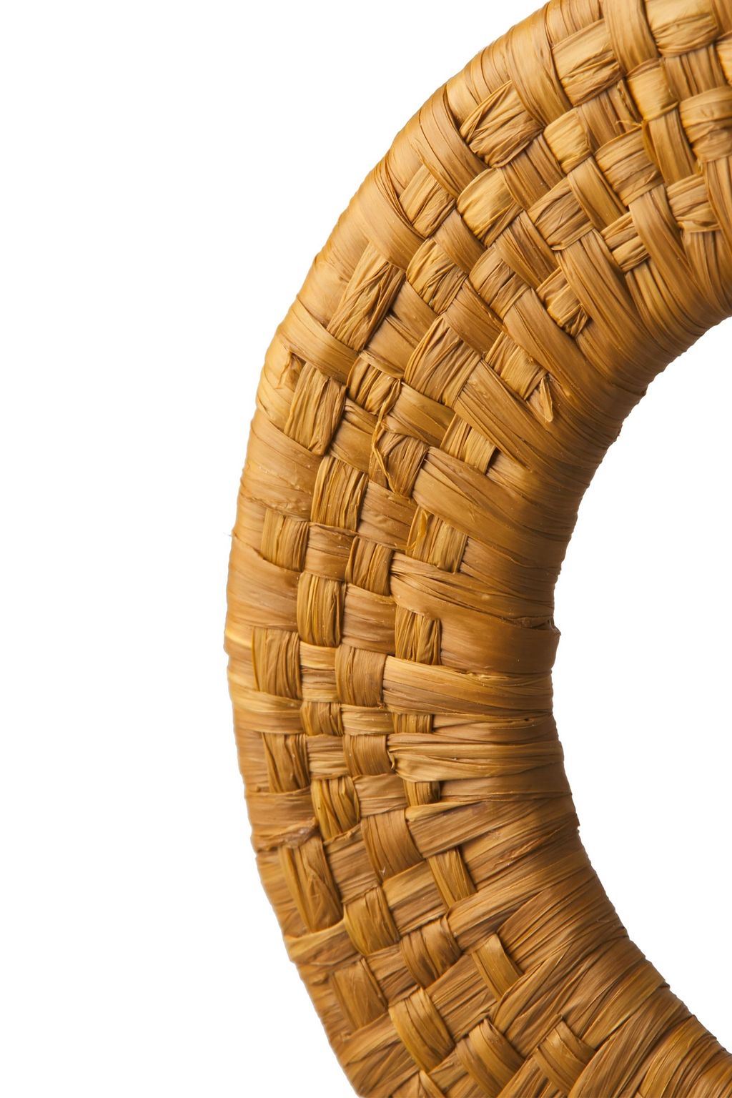 OSCAR DE LA RENTA Gold-tone and faux raffia clip earrings