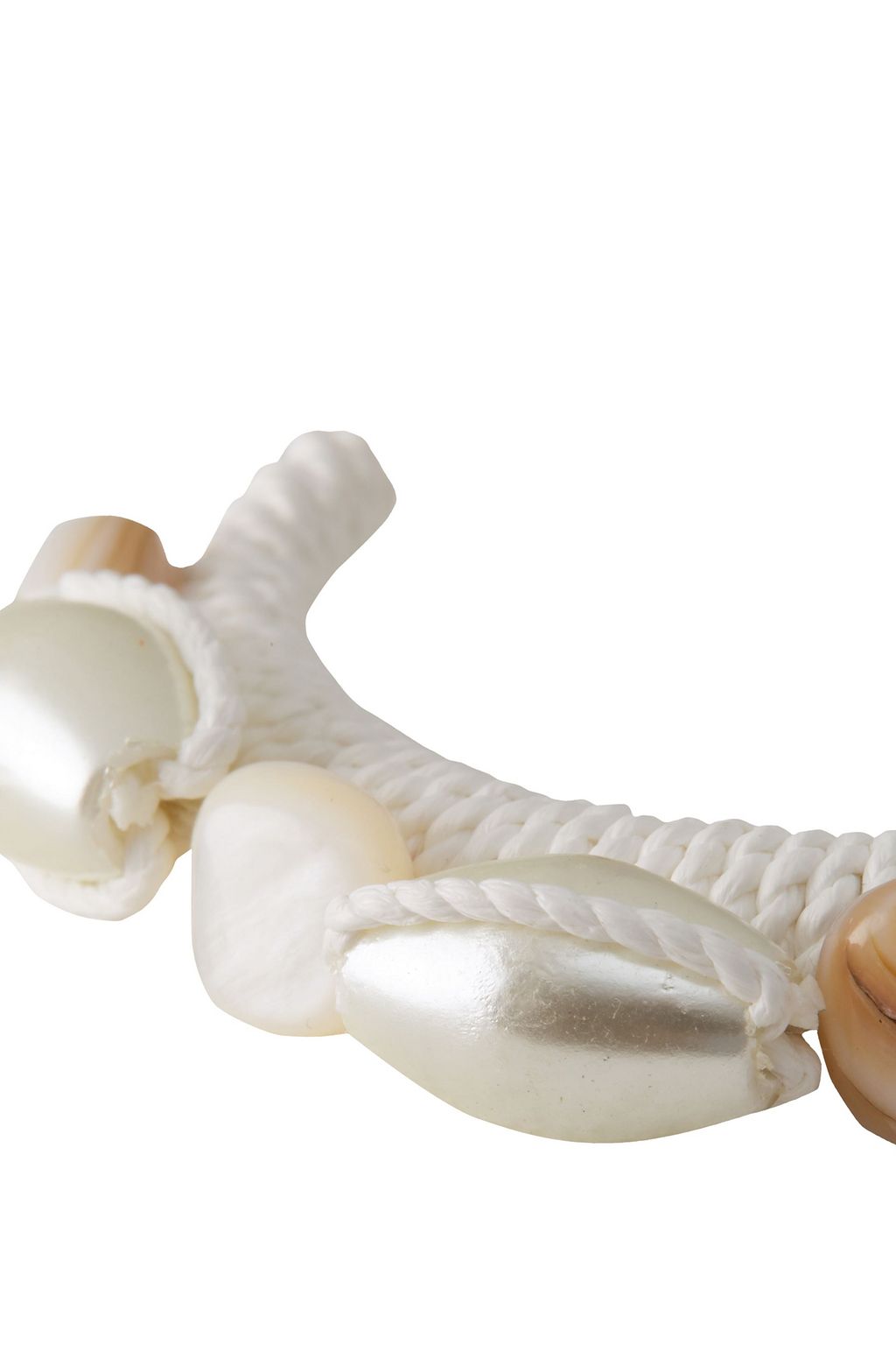 OSCAR DE LA RENTA Cord and faux pearl hoop earrings