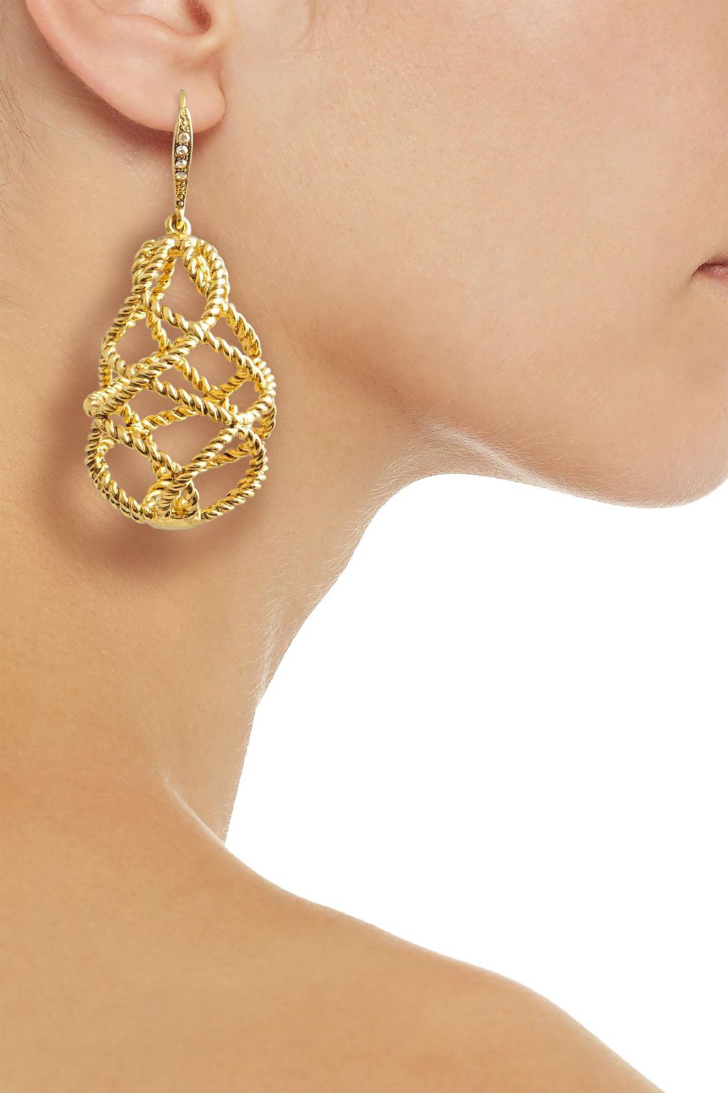 OSCAR DE LA RENTA Gold-tone earrings