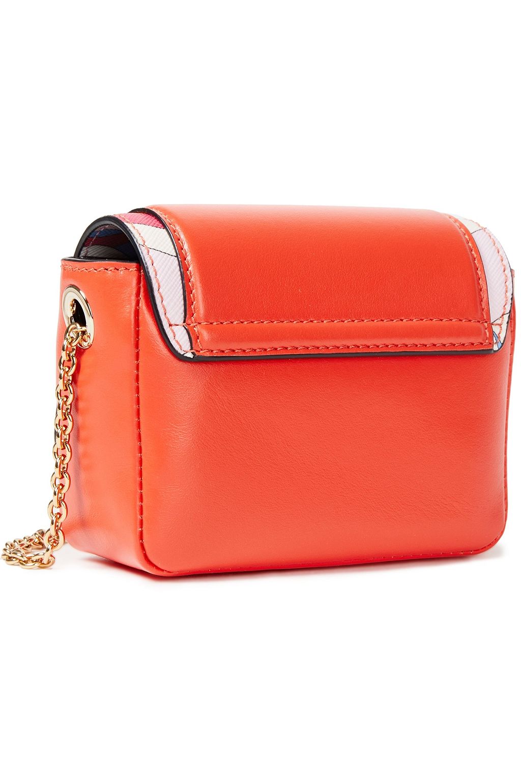 PUCCI Printed smooth and textured-leather shoulder bag