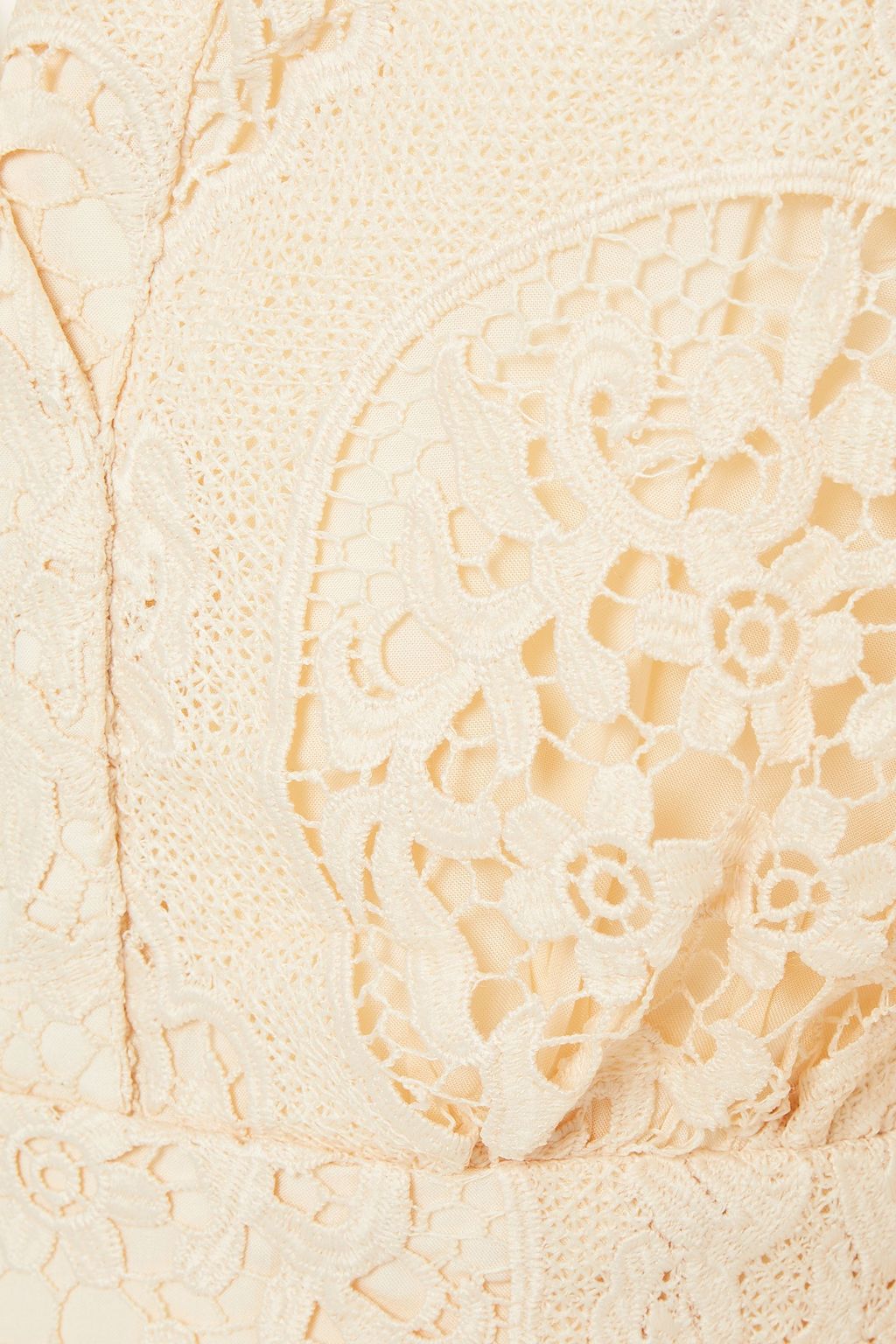 MAJE Guipure lace playsuit