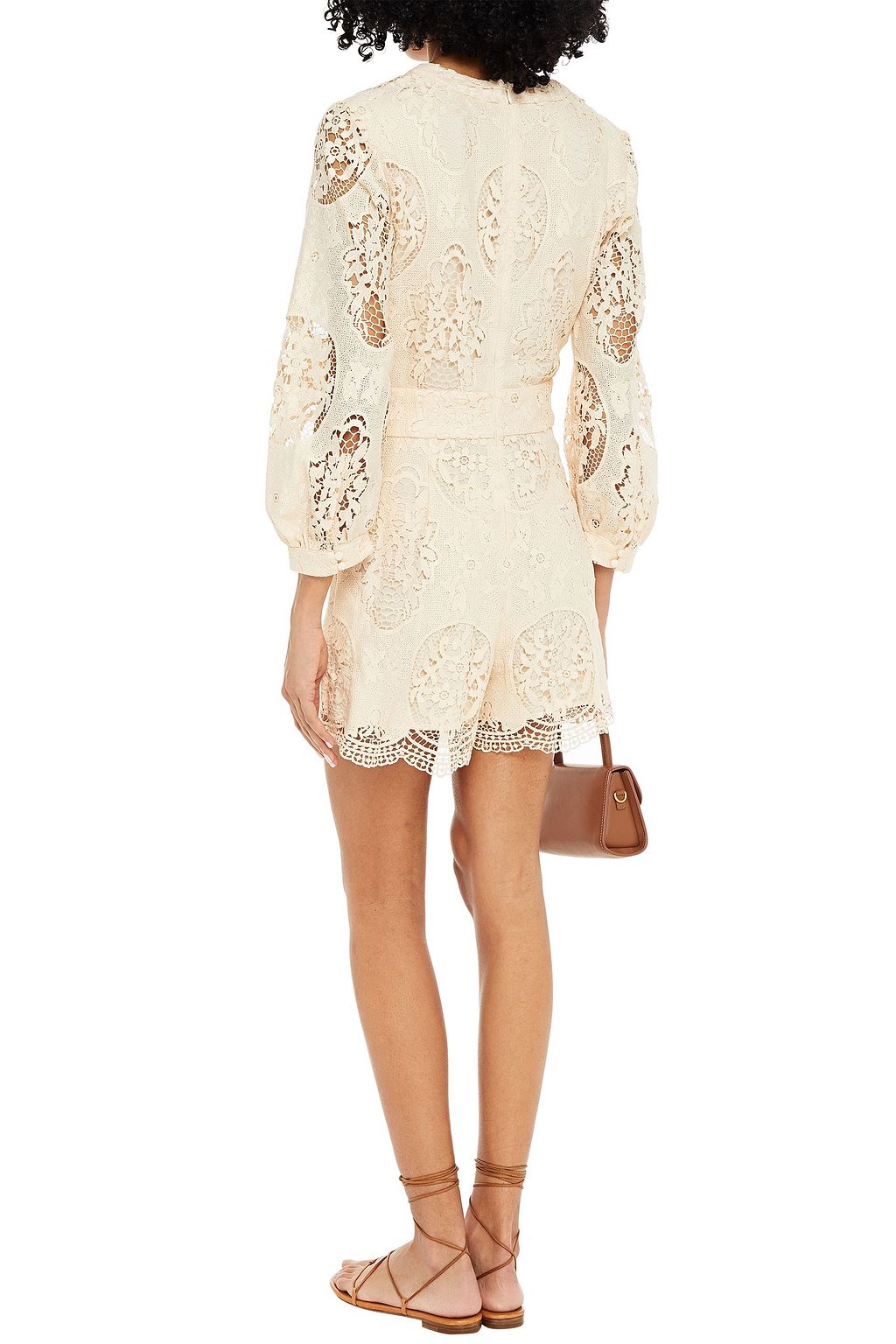 MAJE Guipure lace playsuit