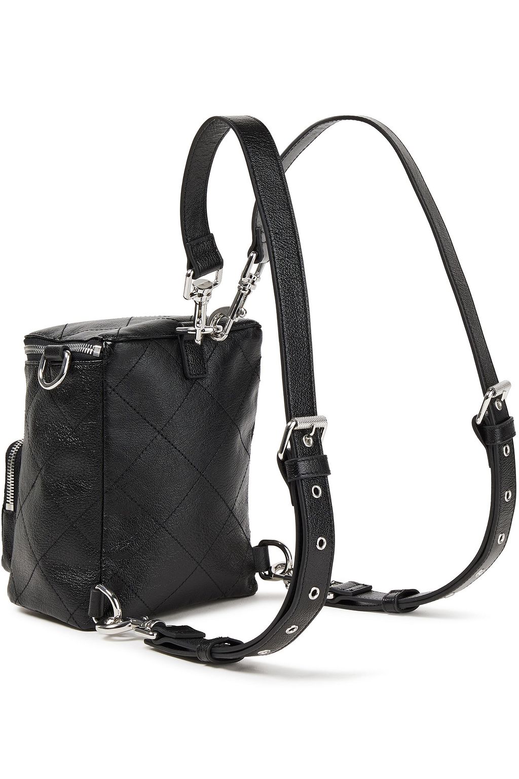 MCQ ALEXANDER MCQUEEN Convertible quilted textured-leather backpack