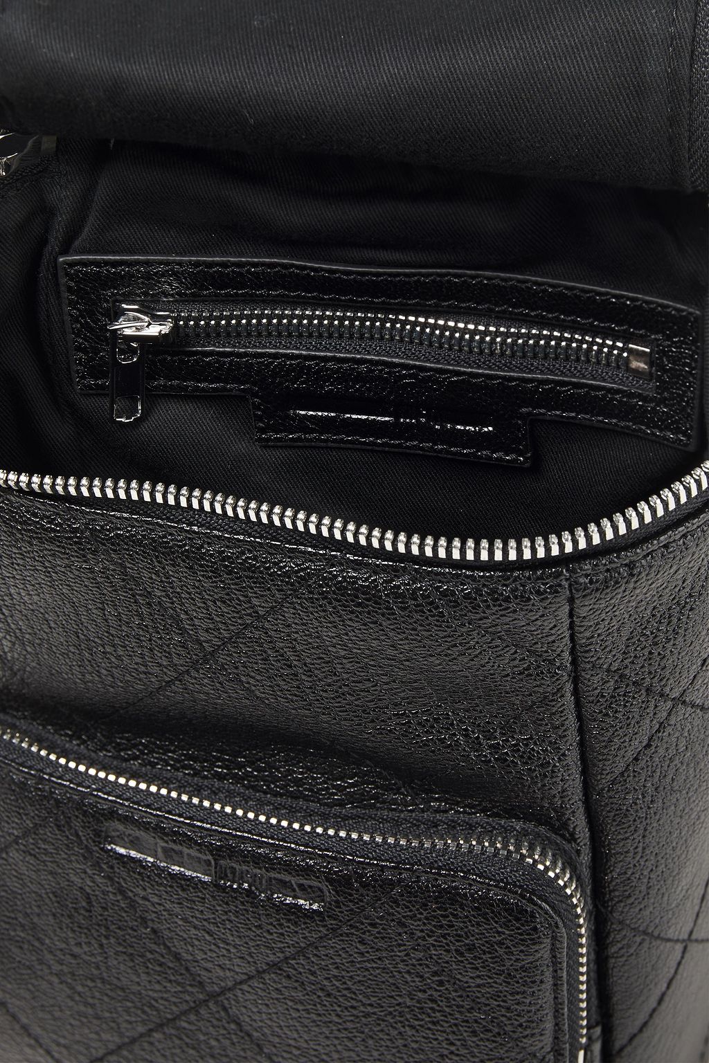MCQ ALEXANDER MCQUEEN Convertible quilted textured-leather backpack