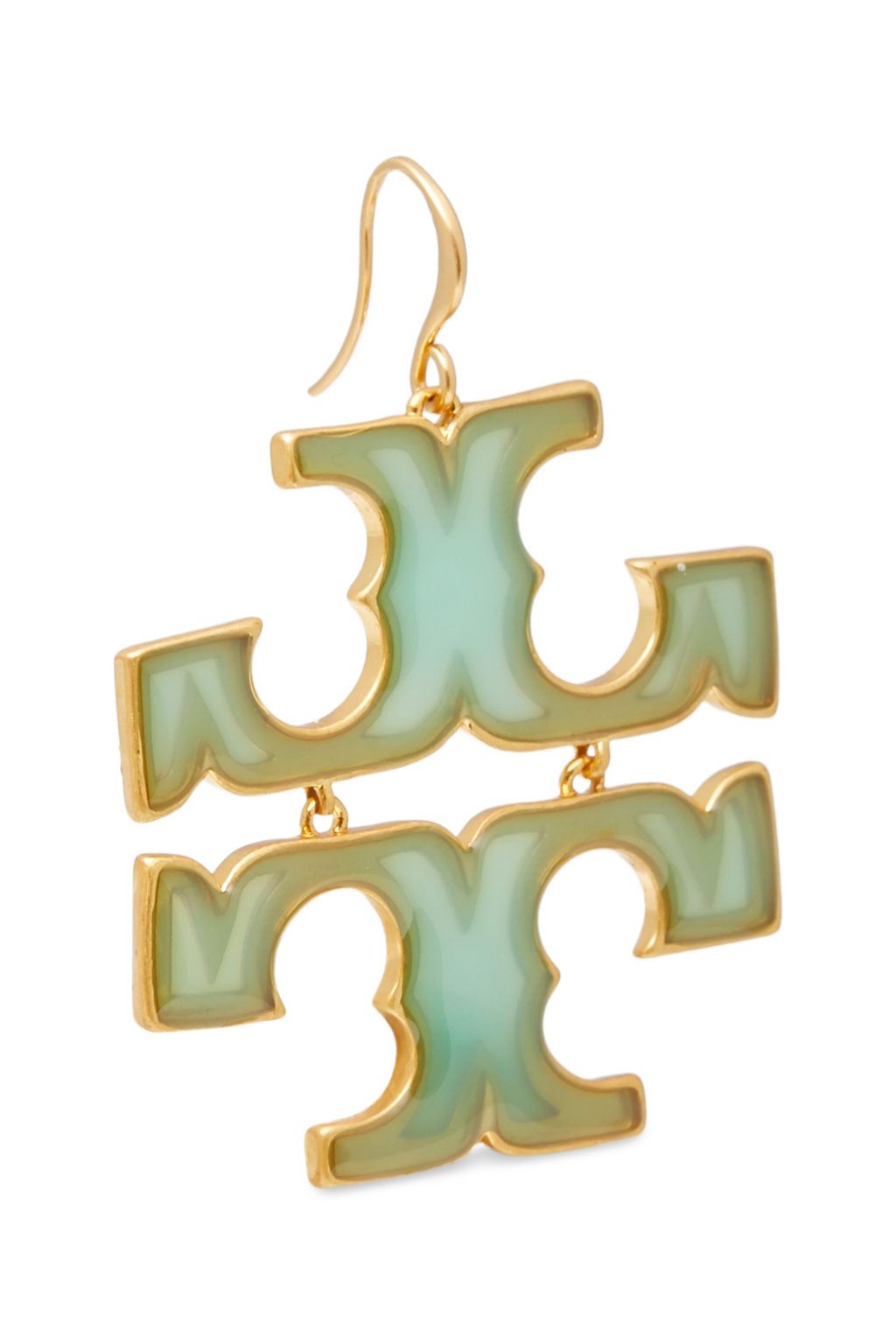 TORY BURCH Gold-tone resin earrings