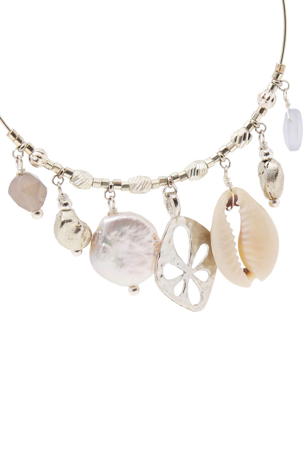 CHAN LUU Silver-tone multi-stone earrings