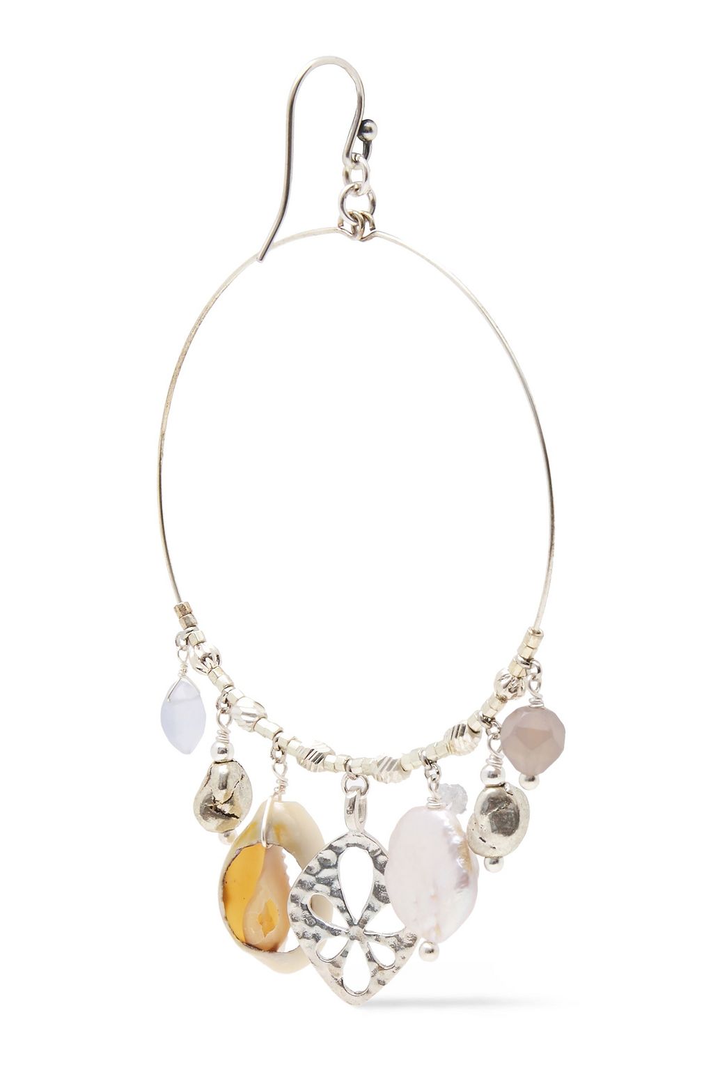 CHAN LUU Silver-tone multi-stone earrings