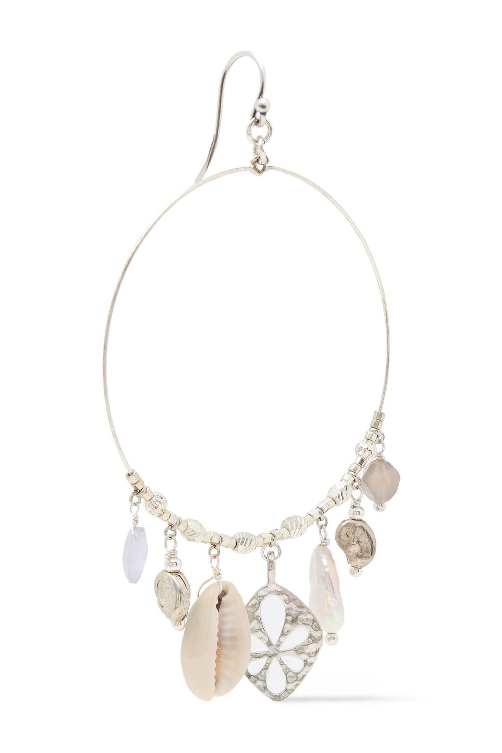 CHAN LUU Silver-tone multi-stone earrings