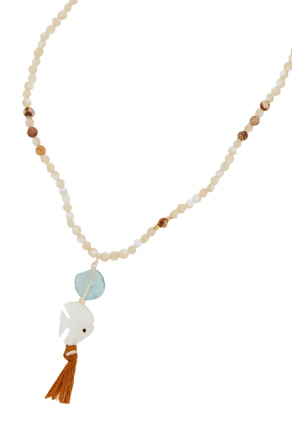 CHAN LUU 18-karat gold-plated sterling silver multi-stone necklace