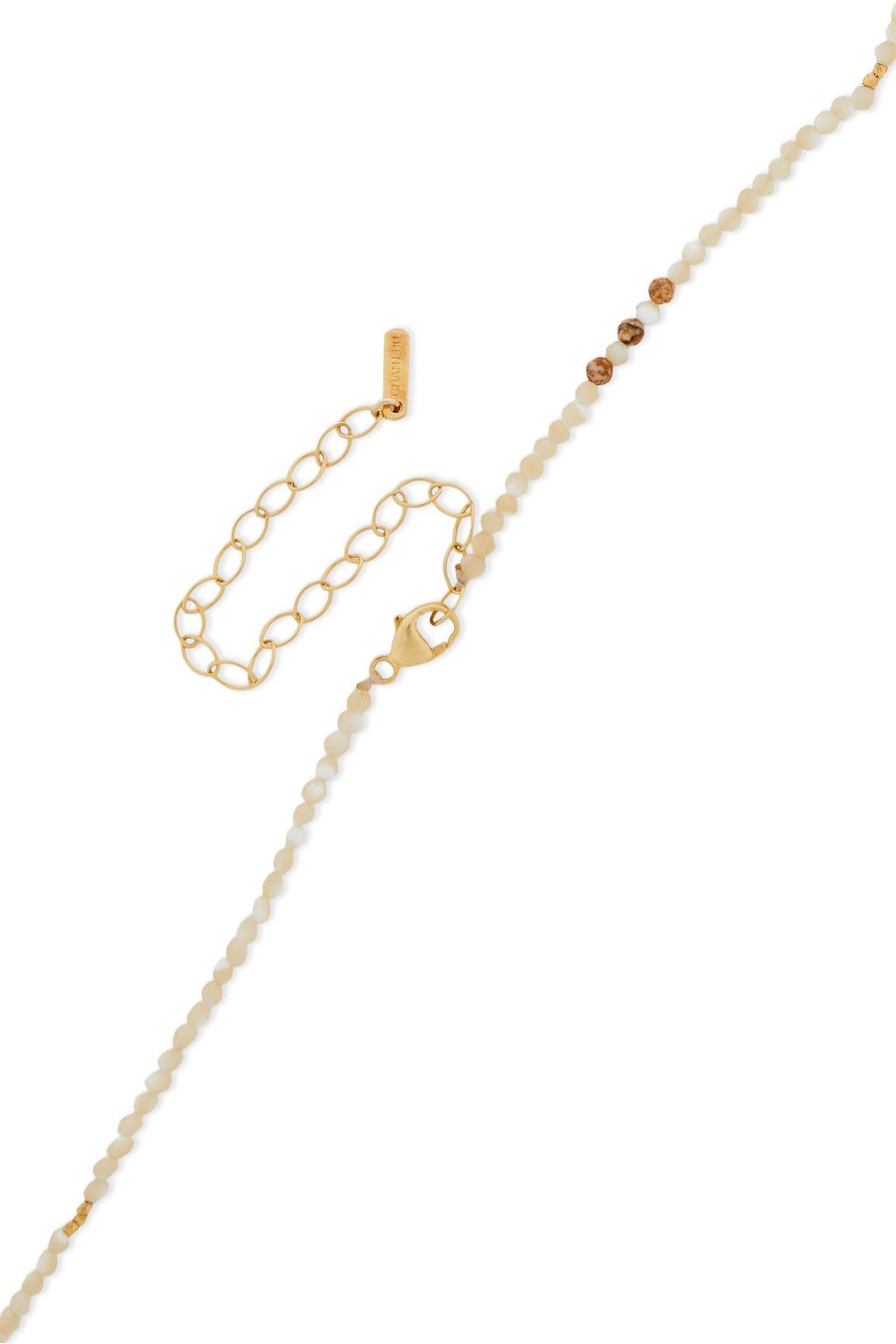 CHAN LUU 18-karat gold-plated sterling silver multi-stone necklace