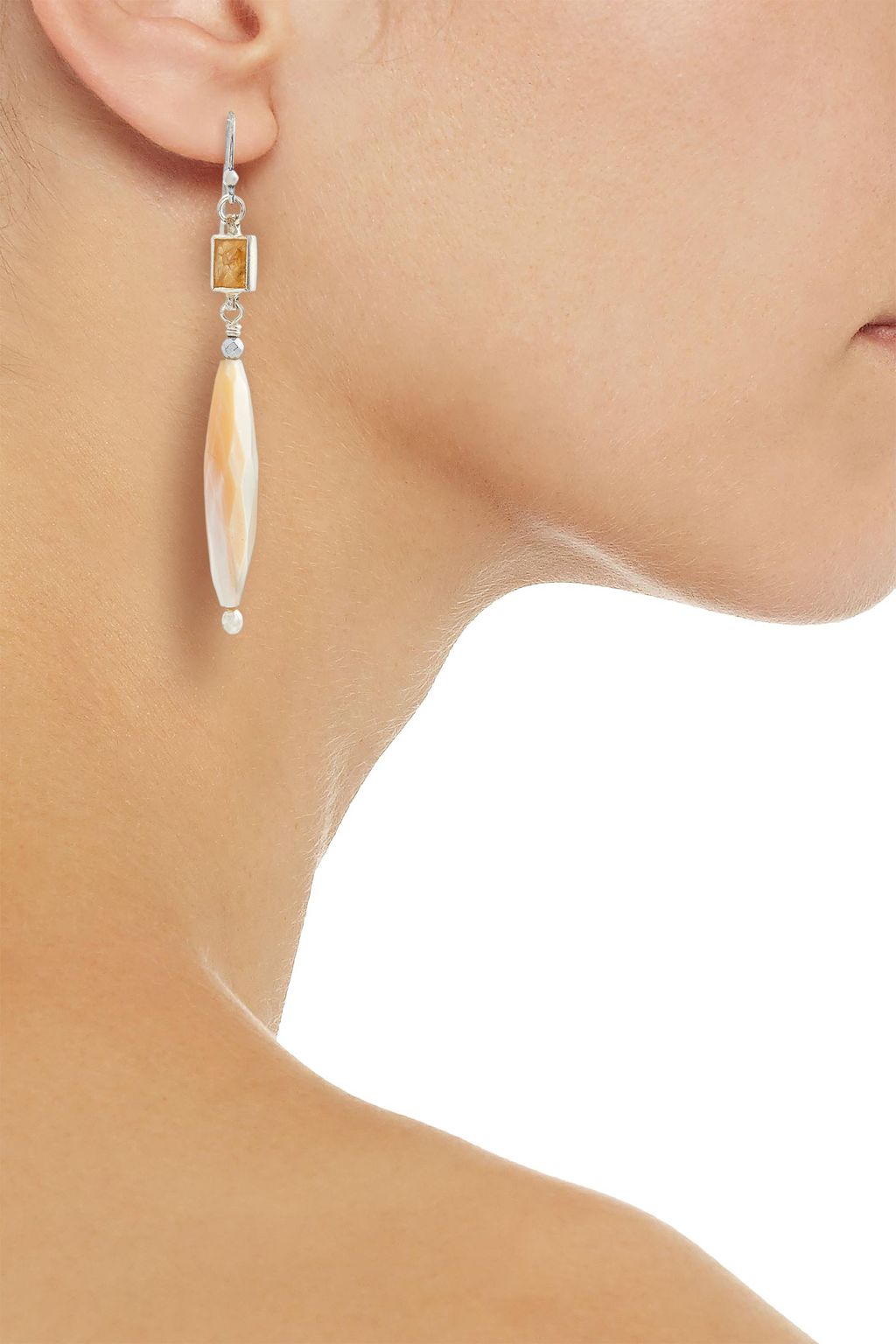CHAN LUU Sterling silver multi-stone earrings