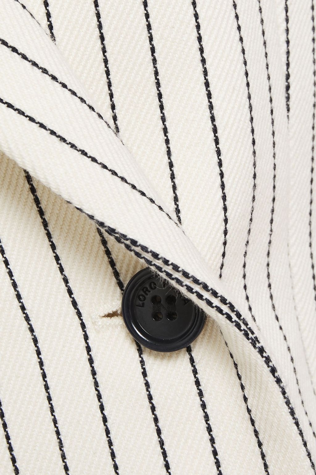 LORO PIANA New York double-breasted pinstriped cotton-twill blazer