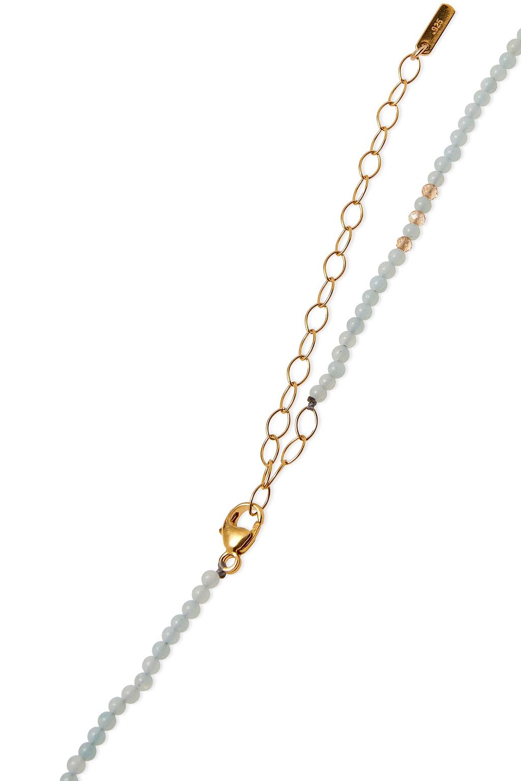 CHAN LUU 18-karat gold-plated sterling silver multi-stone necklace