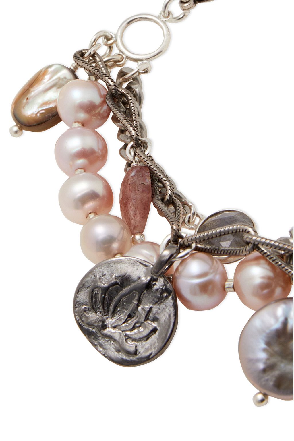 CHAN LUU Silver-tone multi-stone bracelet