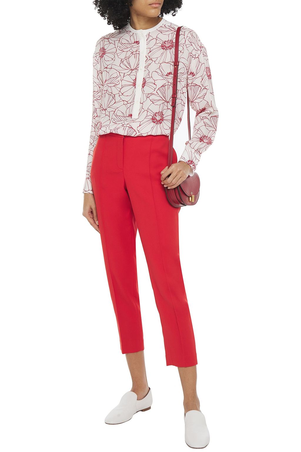 LORO PIANA Cathy 18 floral-print silk crepe de chine shirt
