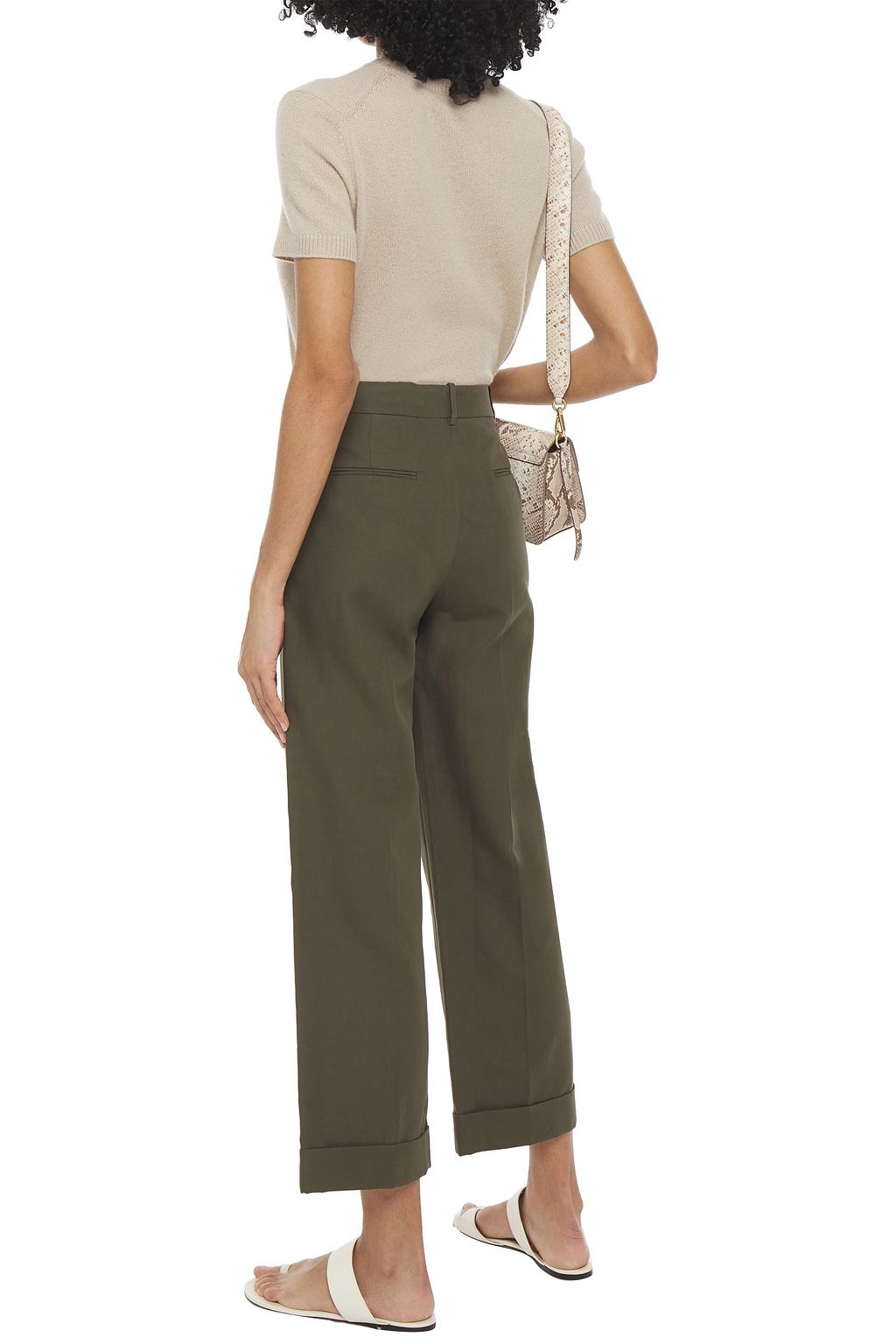 LORO PIANA Adam cropped cotton-twill wide-leg pants
