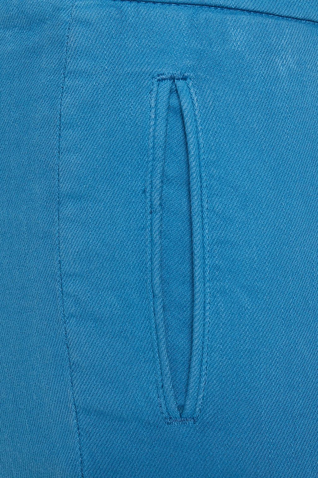 LORO PIANA Davis cropped cotton-blend twill slim-leg pants