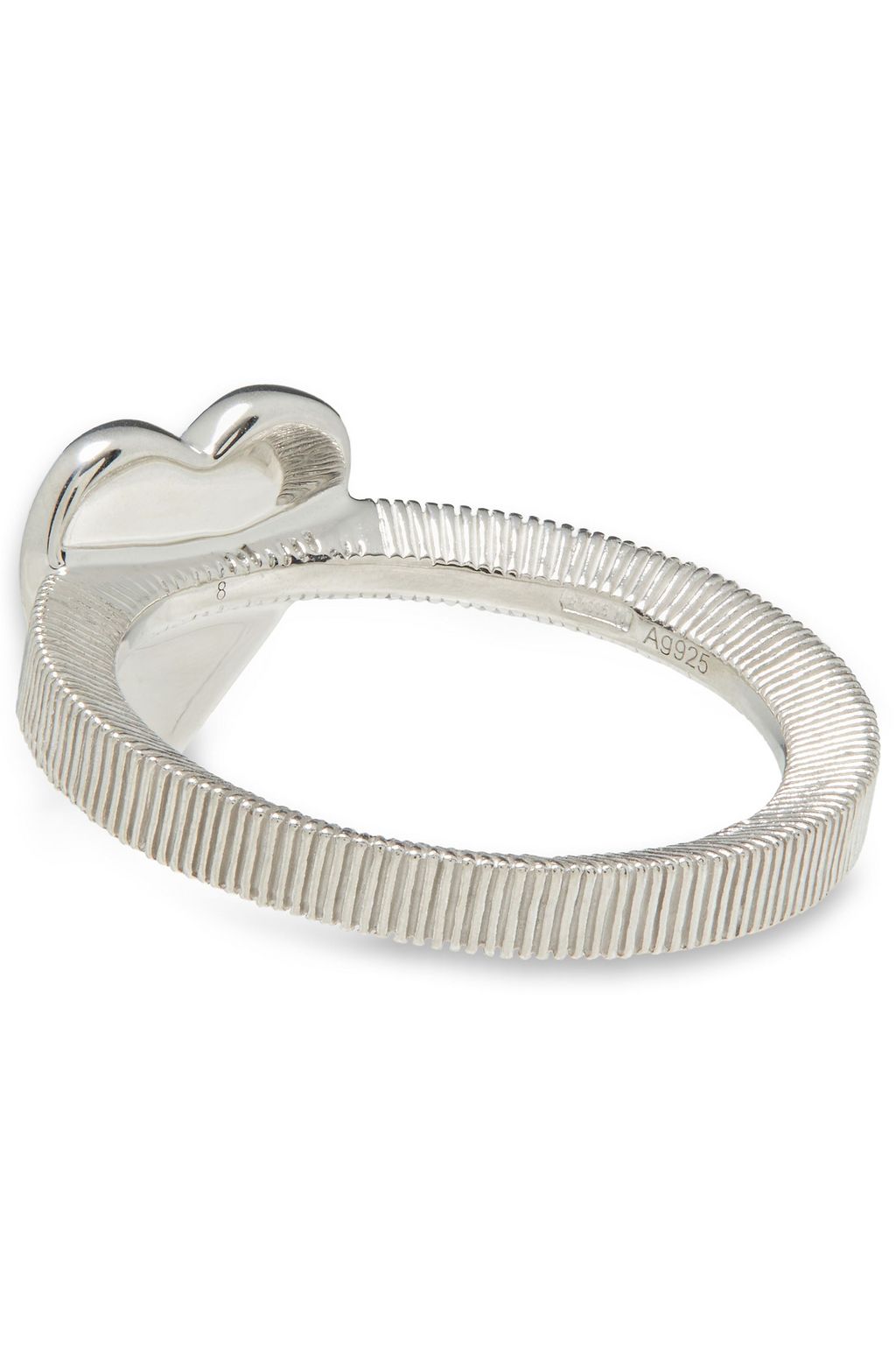 GUCCI Sterling silver and glittered enamel ring