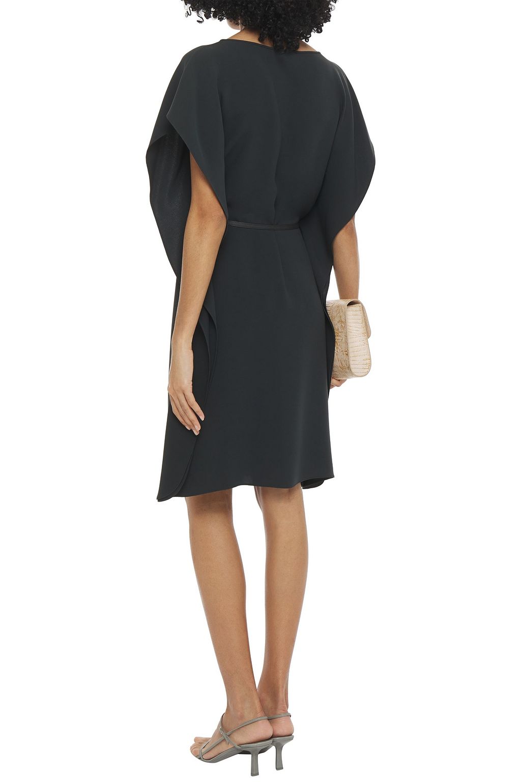LORO PIANA Jo belted silk-cady dress