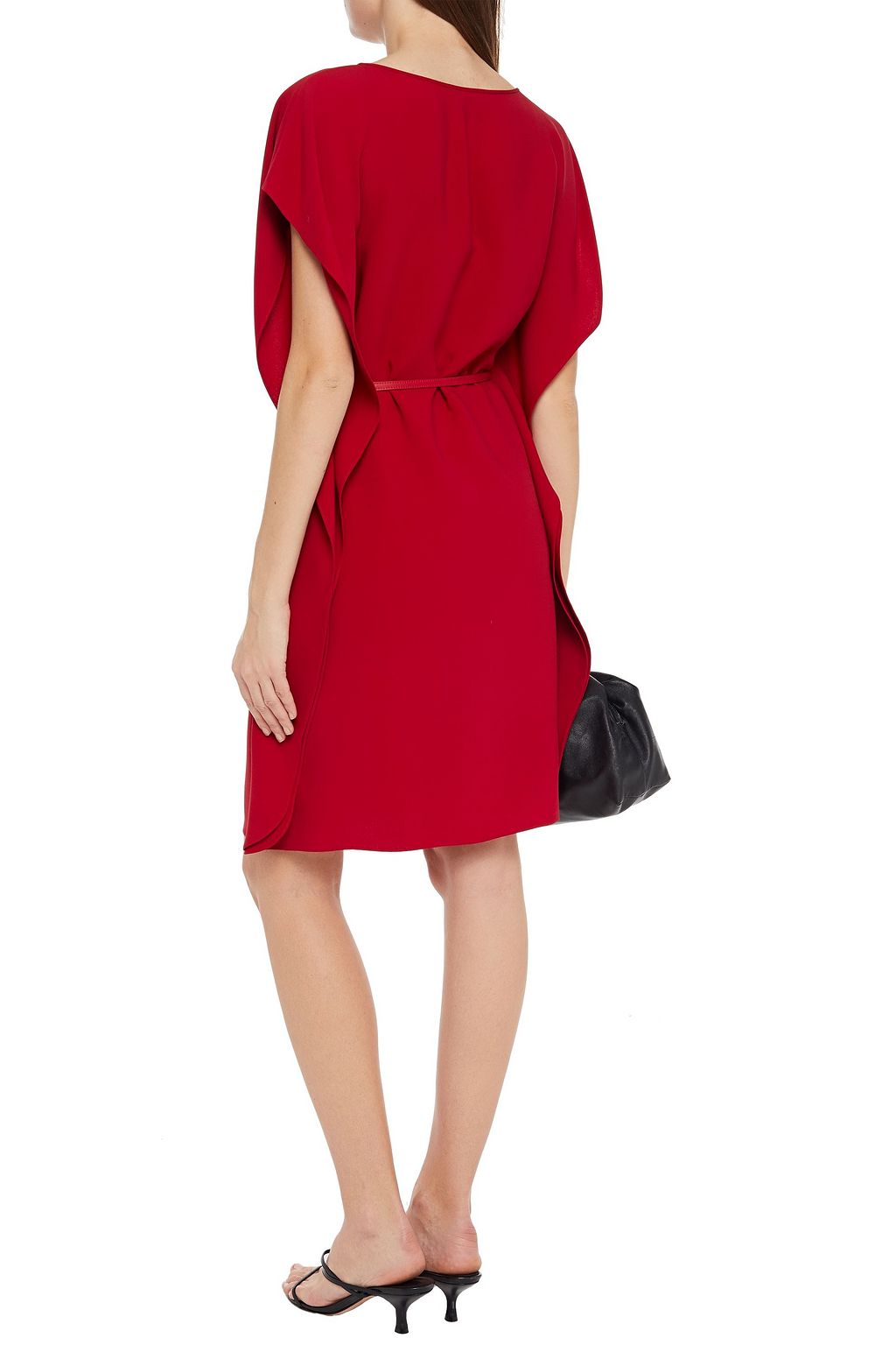 LORO PIANA Jo belted silk-cady dress