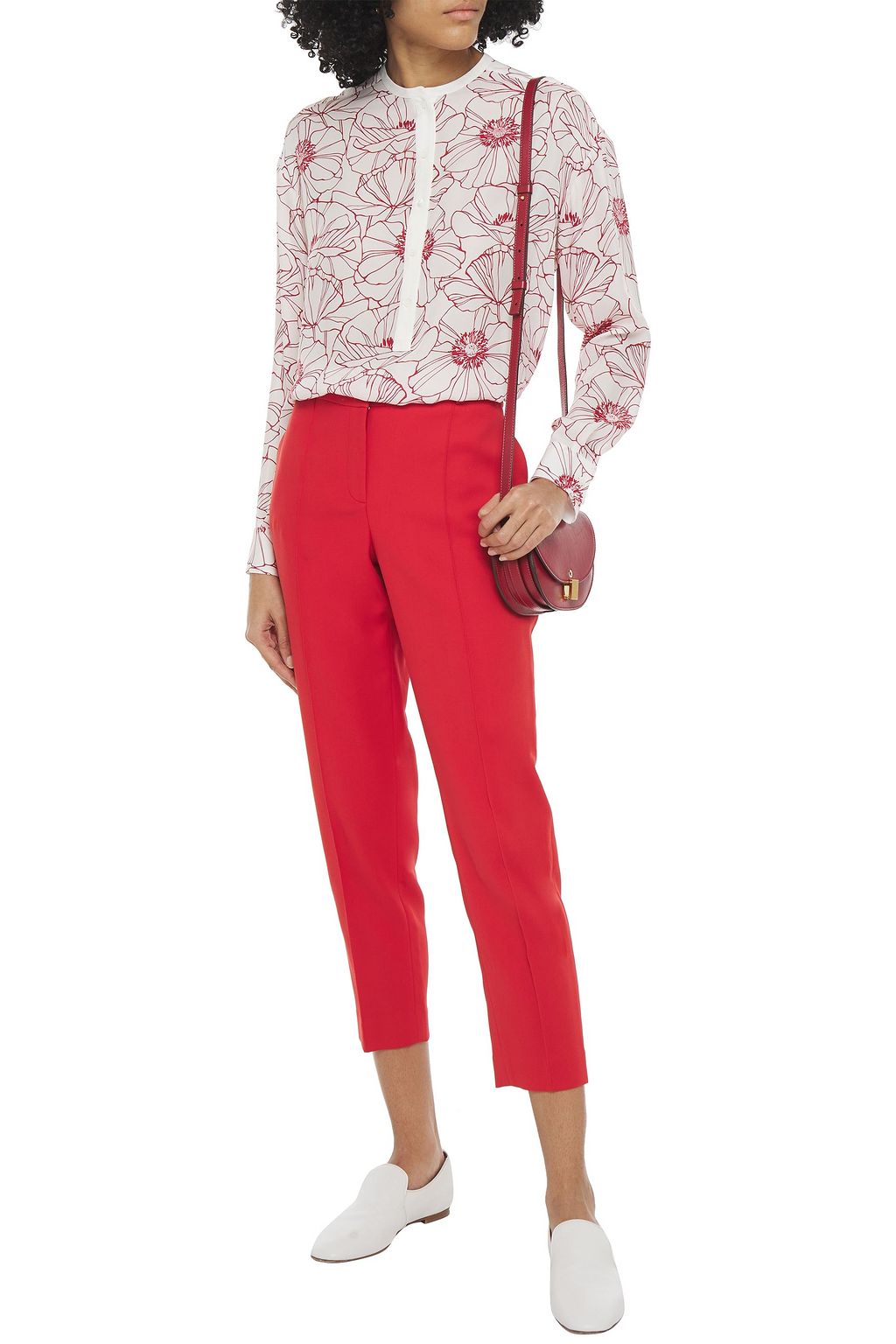 LORO PIANA Derk cropped cotton-twill tapered pants