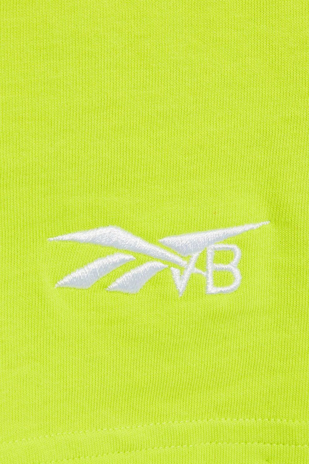 REEBOK X VICTORIA BECKHAM Printed neon cotton-jersey top