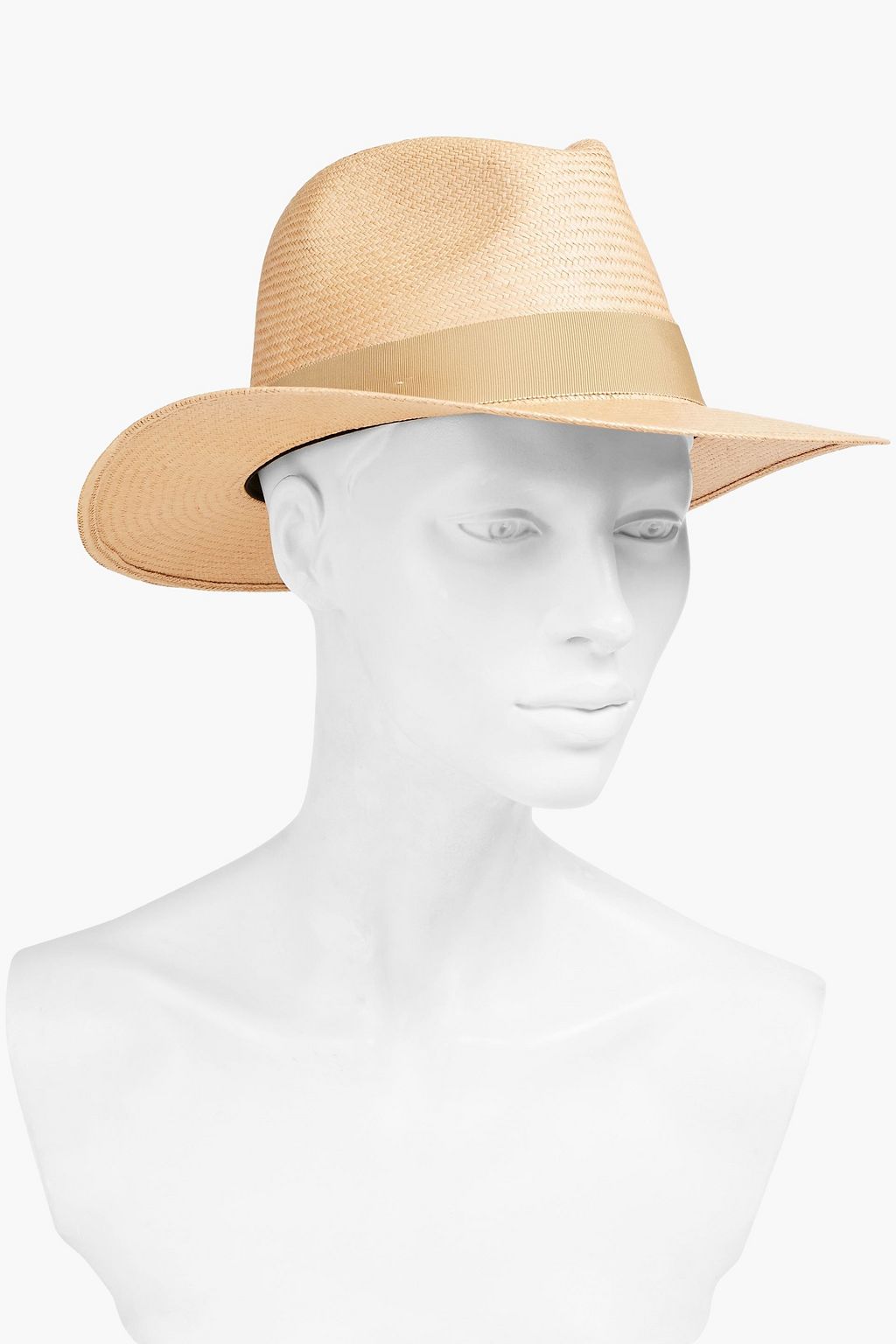 RAG & BONE Grosgrain-trimmed straw Panama hat