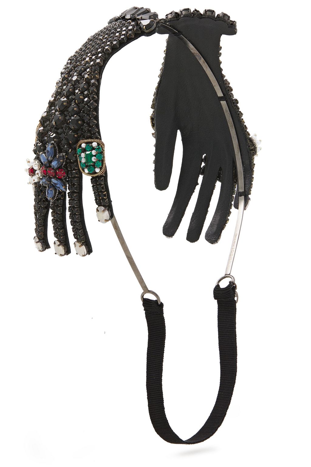 GUCCI Embellished brass headband