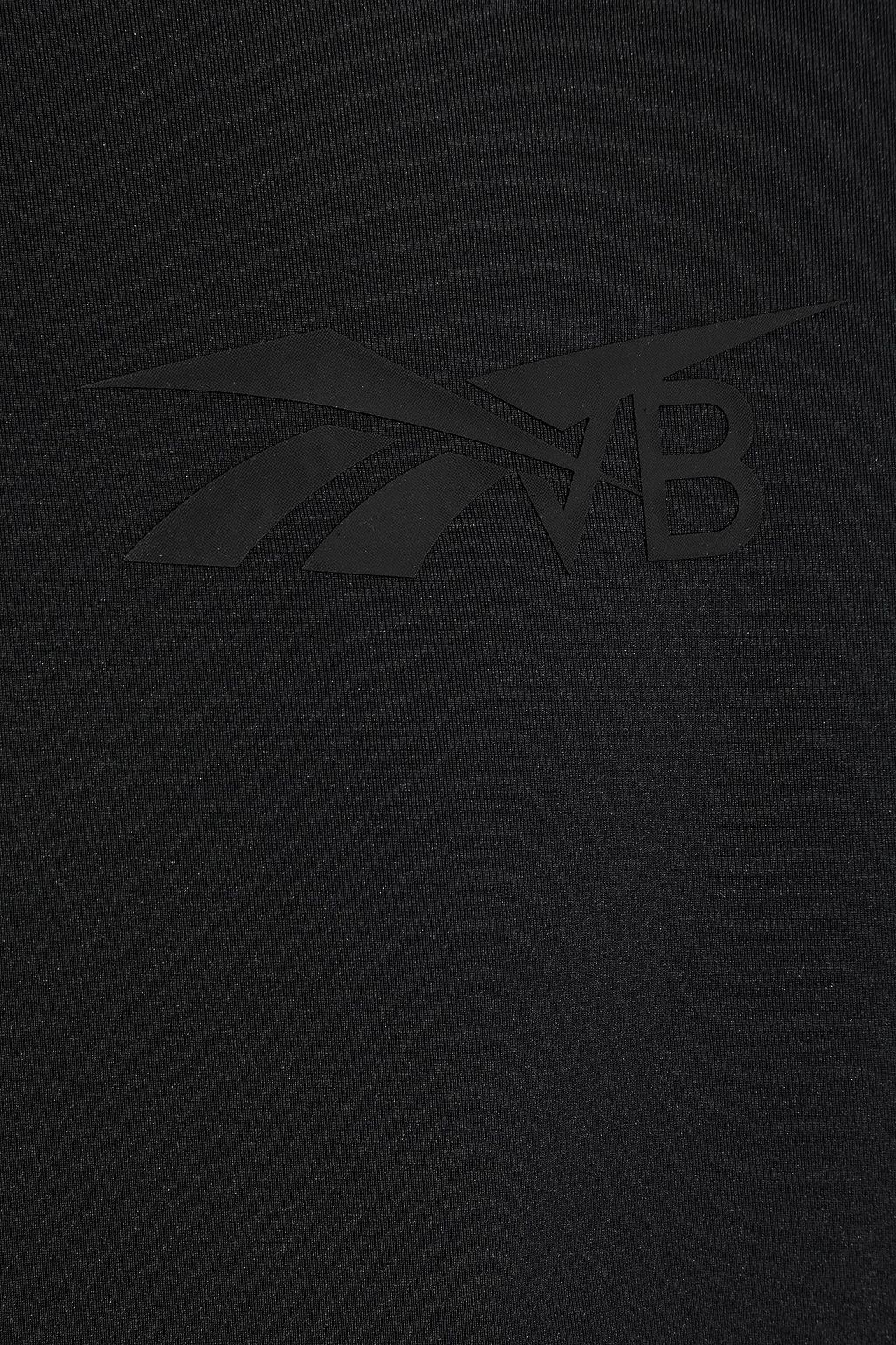 REEBOK X VICTORIA BECKHAM Mesh-paneled appliquéd stretch tank