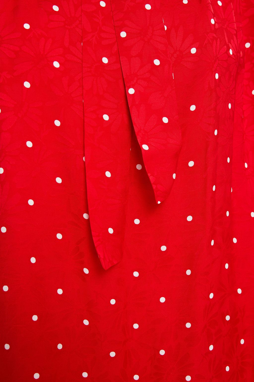 MAJE Tie-neck polka-dot satin-jacquard blouse