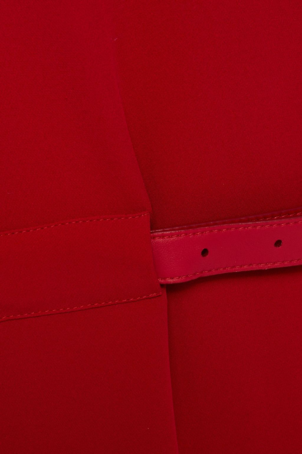 LORO PIANA Belted silk-cady dress