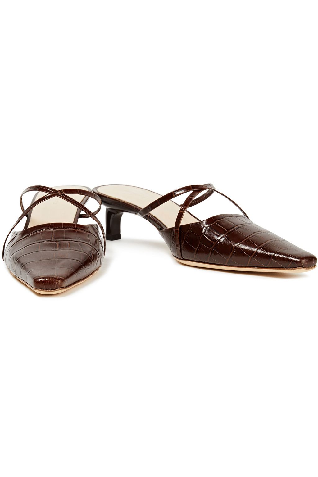 REJINA PYO Phoebe croc-effect leather mules