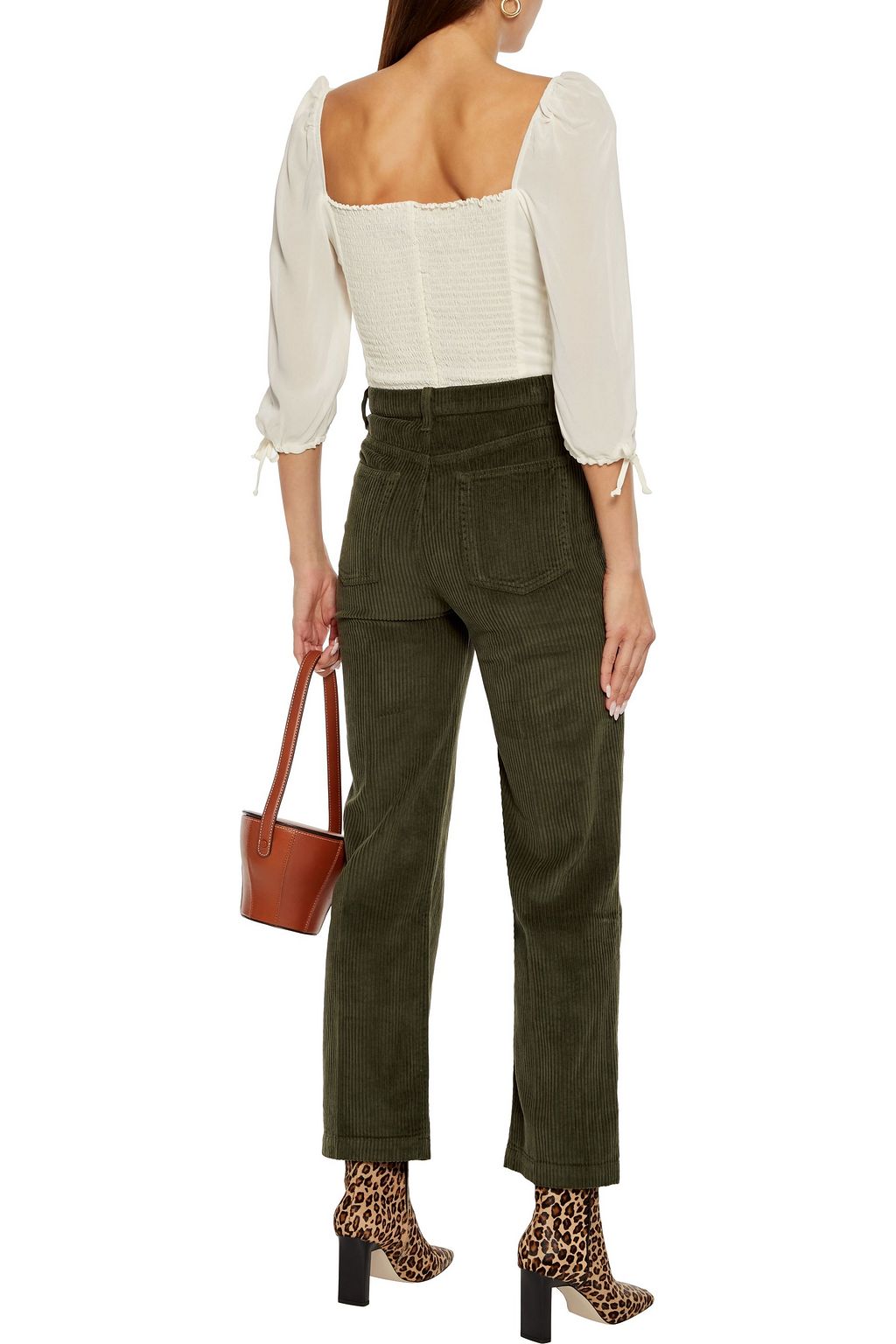REFORMATION Austin corduroy straight-leg pants
