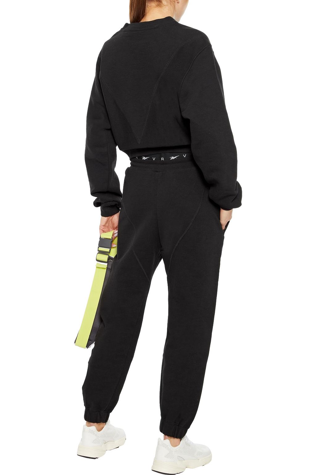 REEBOK X VICTORIA BECKHAM Cropped French cotton-terry sweatshirt