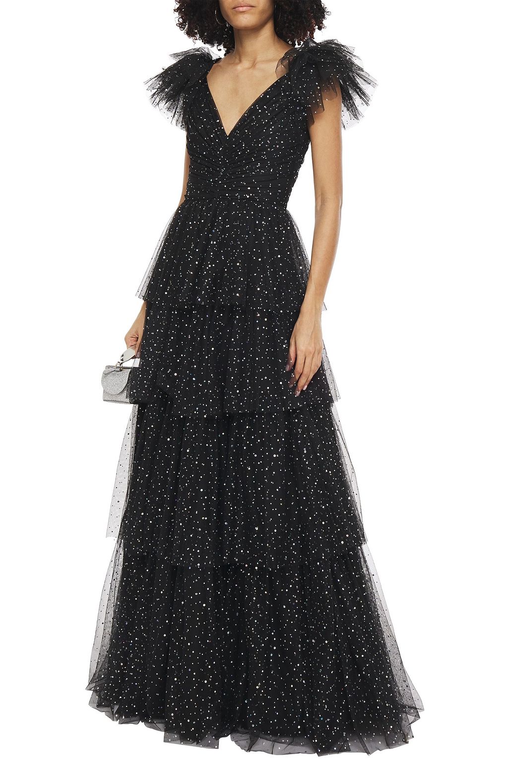 JENNY PACKHAM Tiered ruffled tulle gown