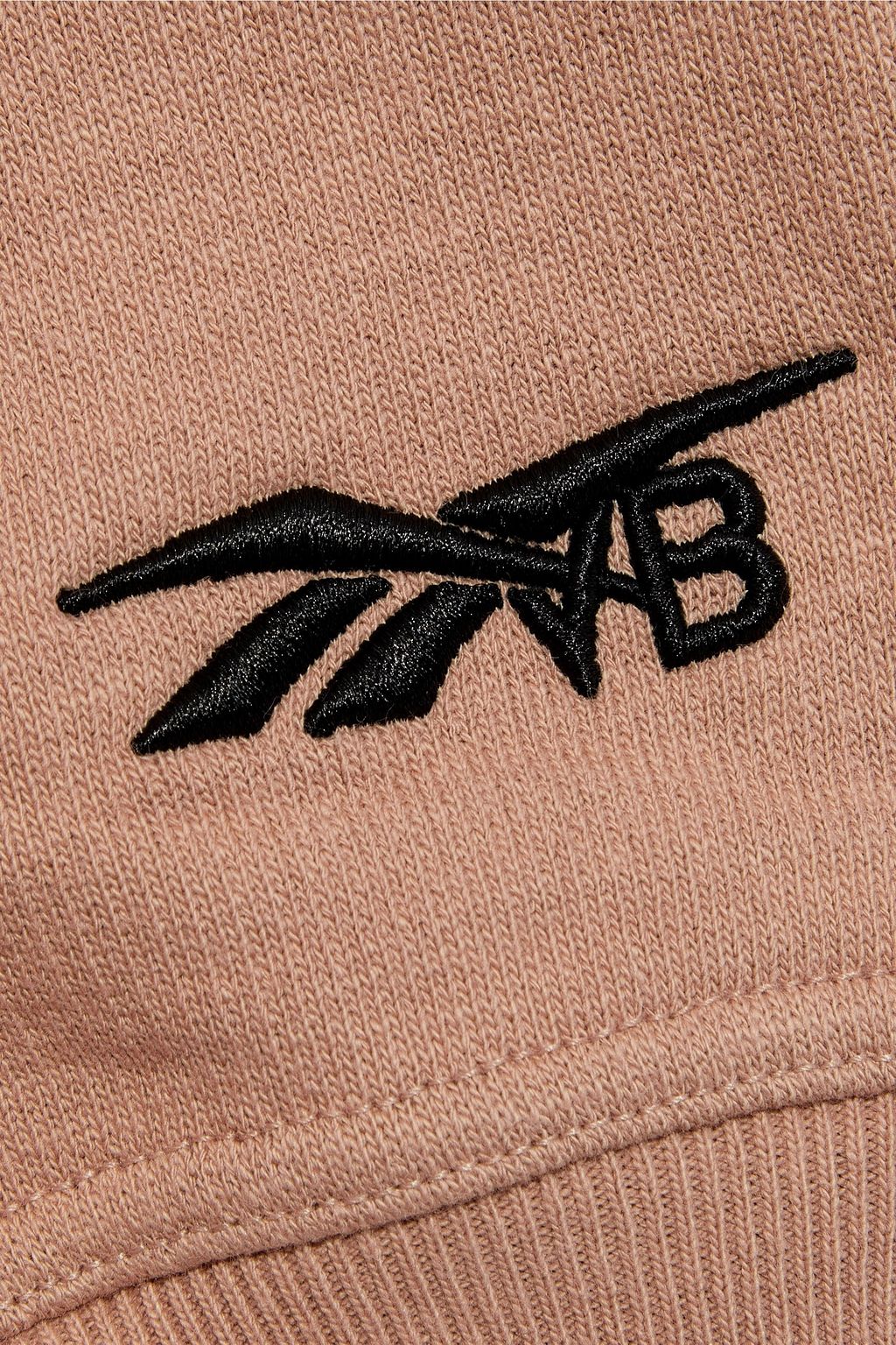 REEBOK X VICTORIA BECKHAM Cropped French cotton-terry sweatshirt