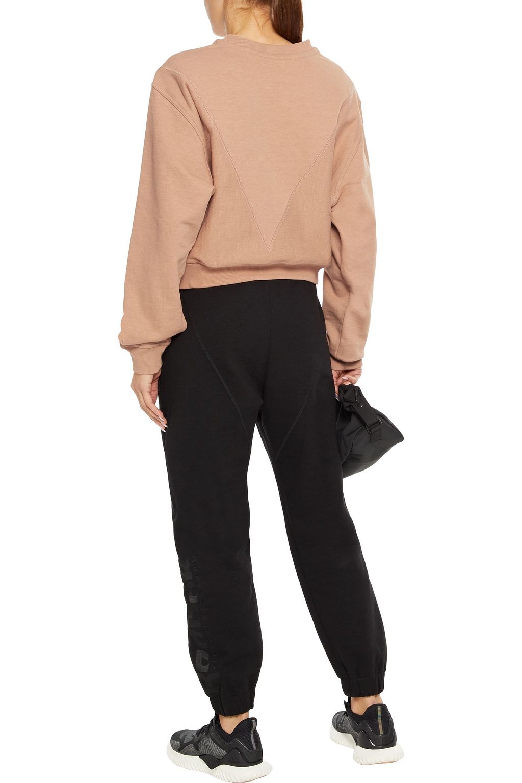 REEBOK X VICTORIA BECKHAM Cropped French cotton-terry sweatshirt