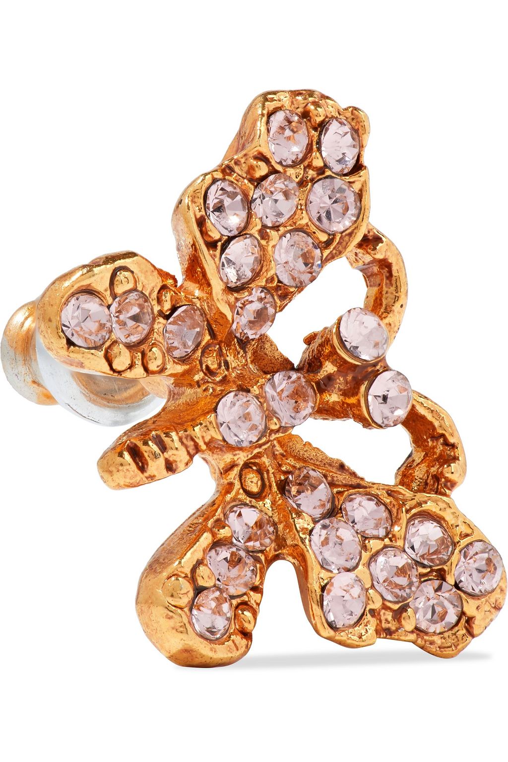OSCAR DE LA RENTA Gold-tone crystal earrings