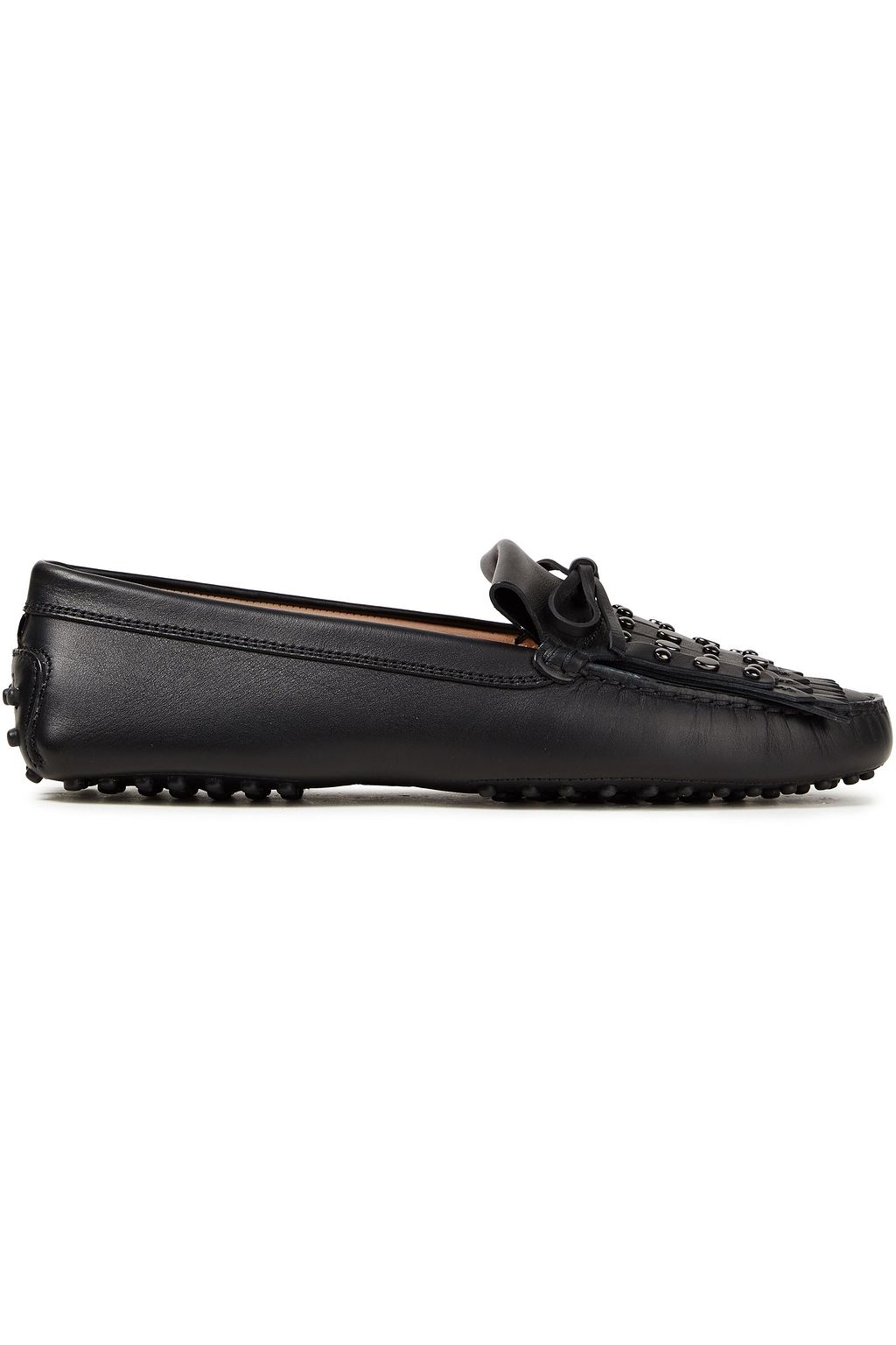 Tod's studded hotsell bow loafer
