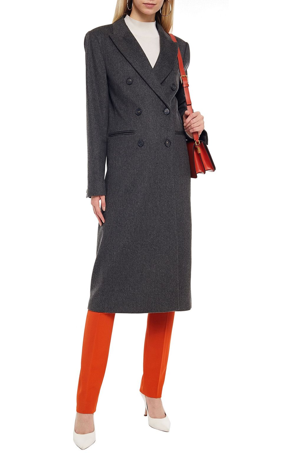VICTORIA BECKHAM Double-breasted wool-felt coat