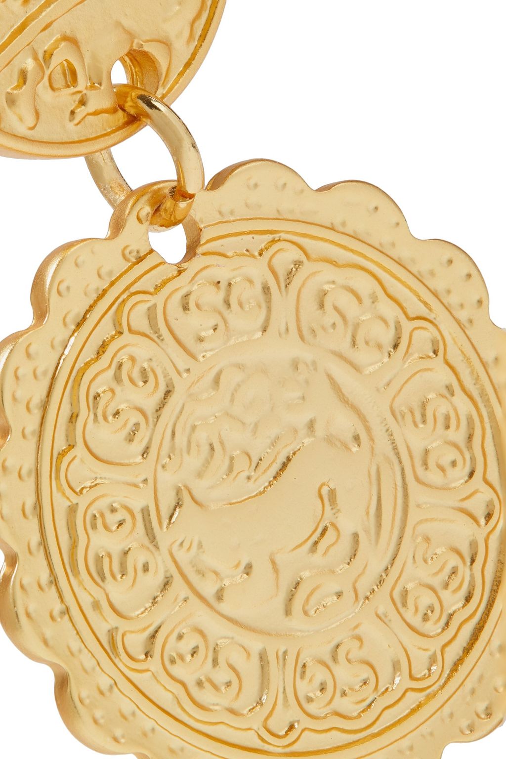 KENNETH JAY LANE 22-karat gold-plated earrings