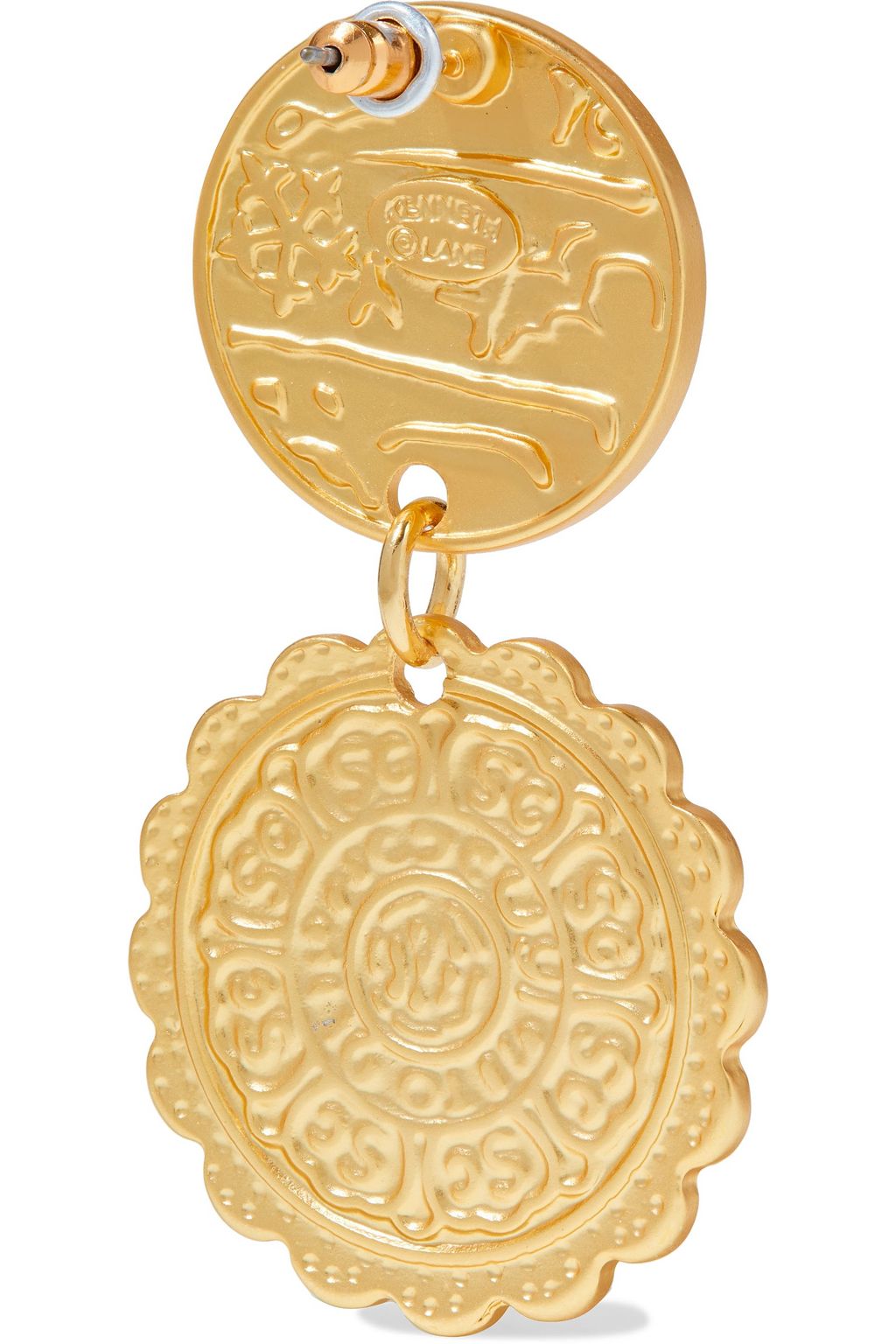 KENNETH JAY LANE 22-karat gold-plated earrings