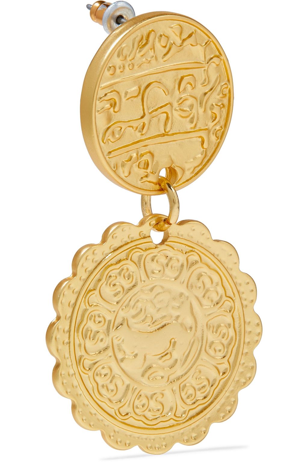 KENNETH JAY LANE 22-karat gold-plated earrings