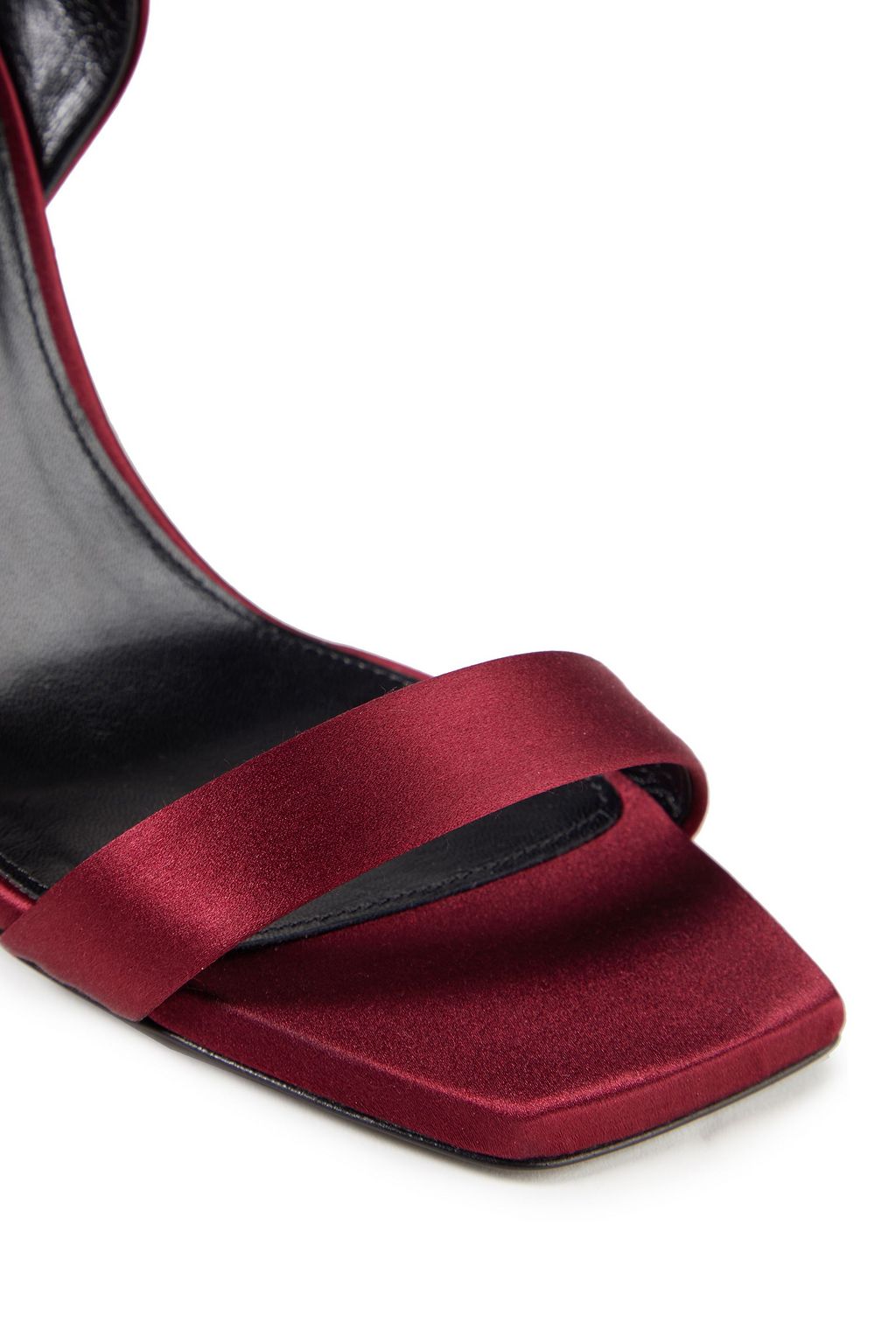LANVIN Bow-detailed grosgrain-trimmed satin sandals