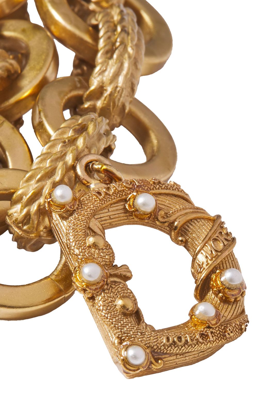 DOLCE&GABBANA Gold-tone faux pearl bracelet