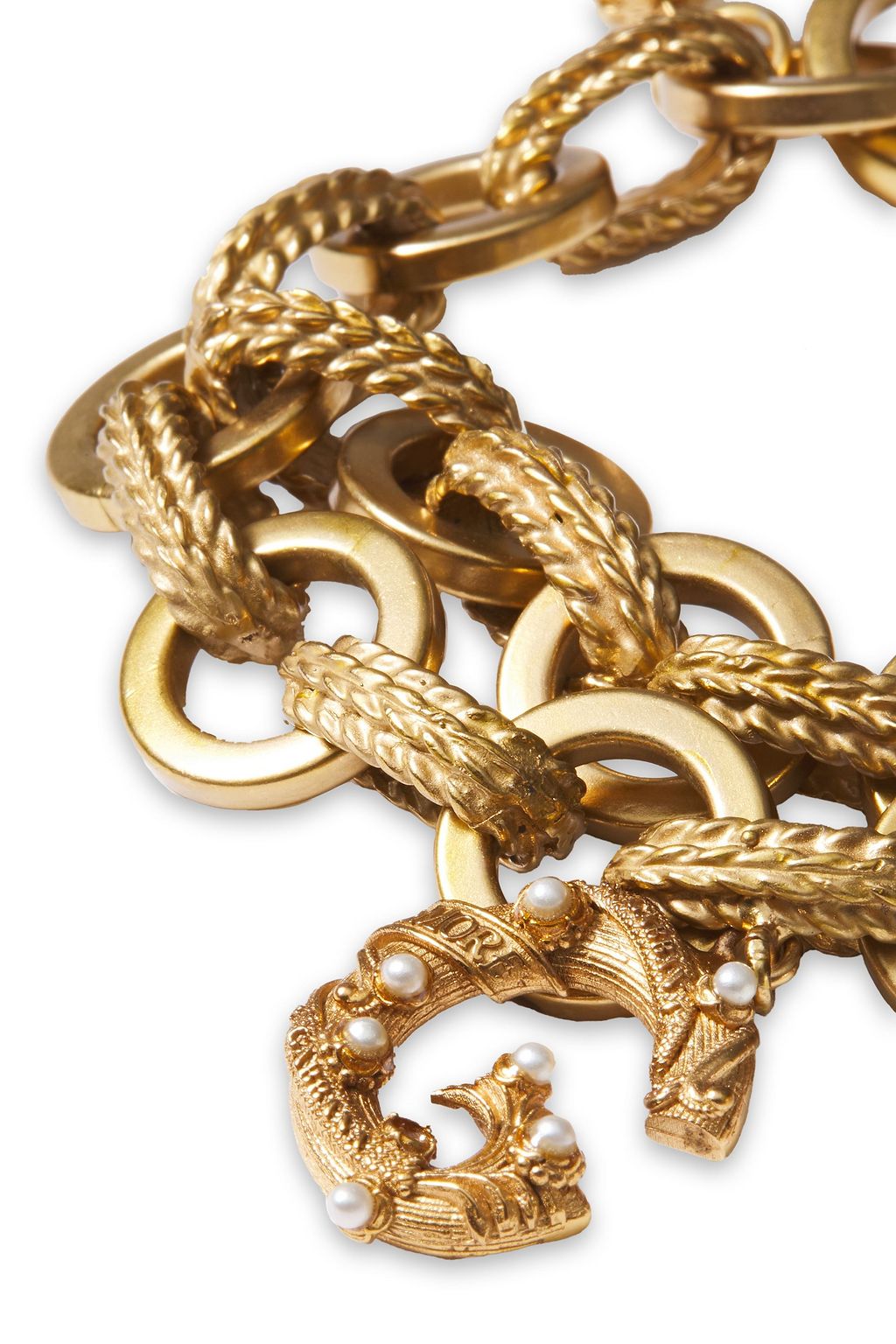 DOLCE&GABBANA Gold-tone faux pearl bracelet