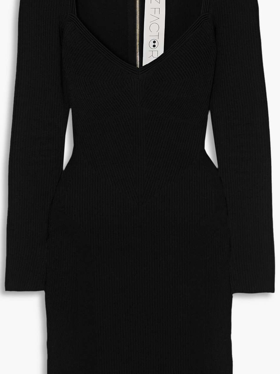 mybody ribbed-knit mini dress