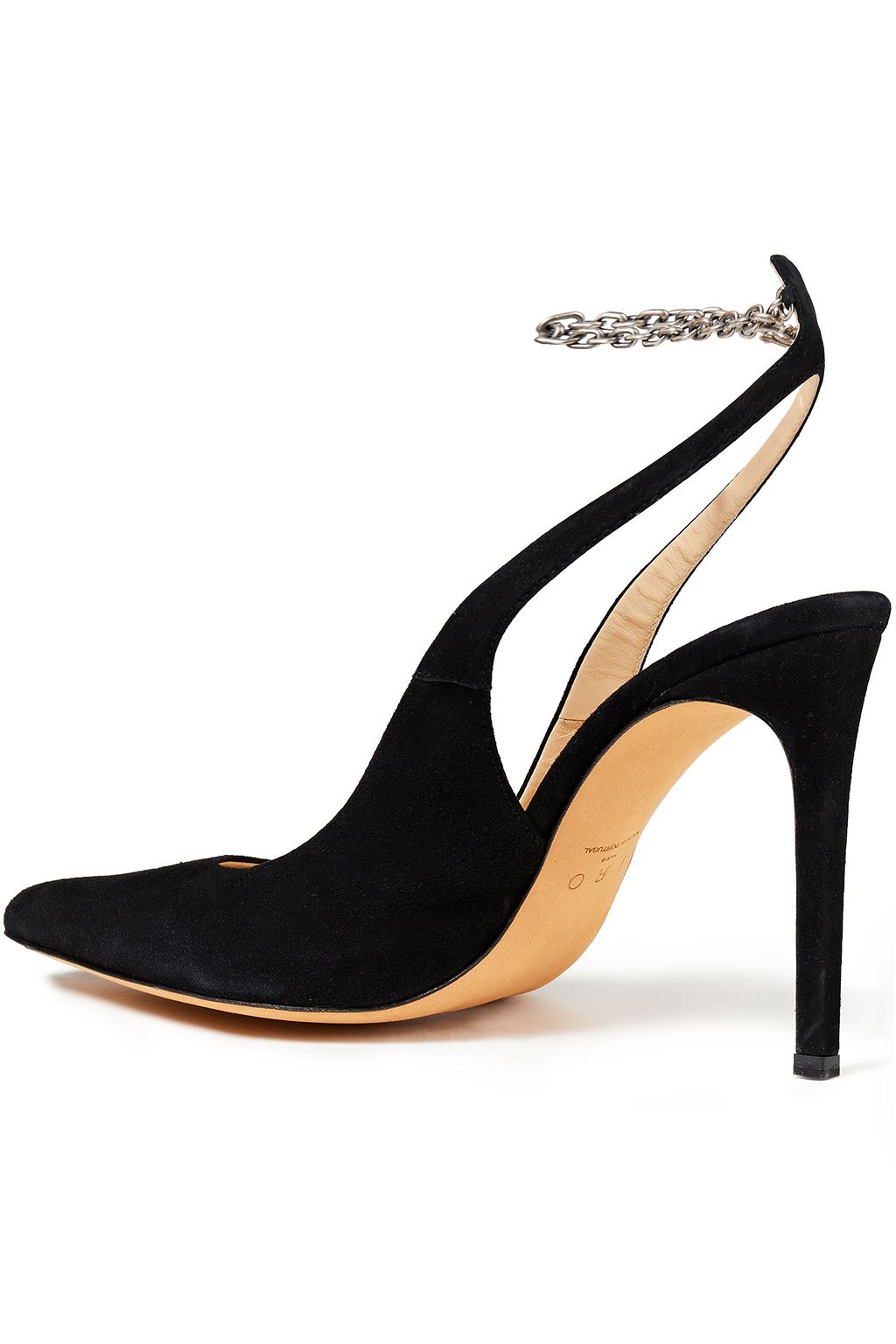 IRO Alio chain-embellished suede pumps